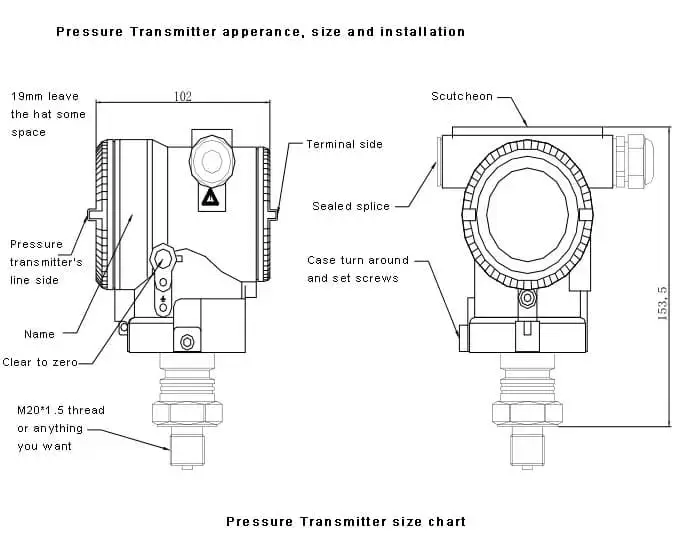 inline pressure transmitter diagram