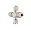 Cross Tube Connector with Dual Ferrules