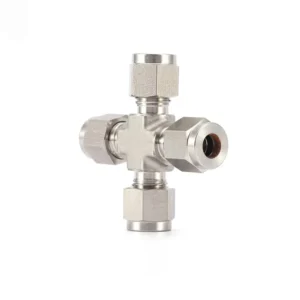 cross-type-tube-fitting-with-dual-ferrules