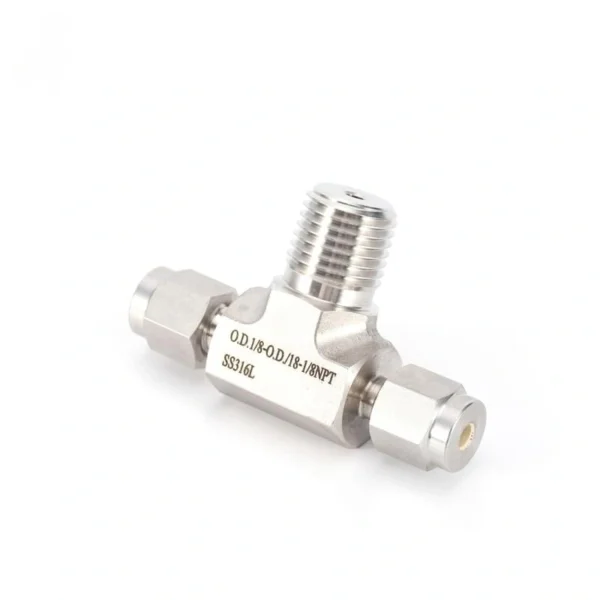 Dual Ferrule Male Tee Connector