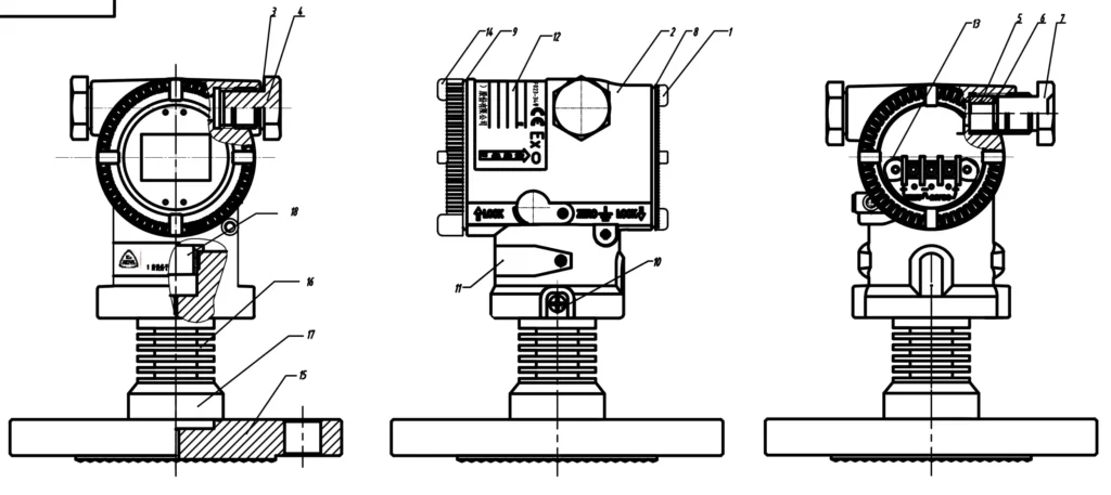 Structure of diaphragm seal pressure transmitter