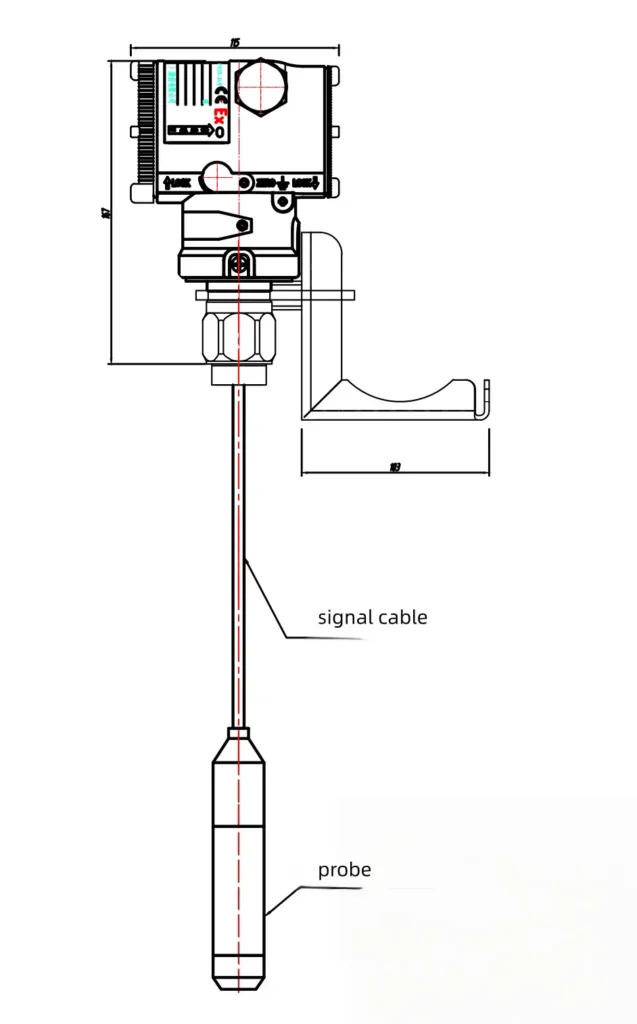 Structure of submersible level transmitter