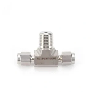 Tee-Type Male Tube Fitting with Dual Ferrules